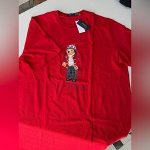 Ralph Lauren Men Red Polo Bear T-Shirt